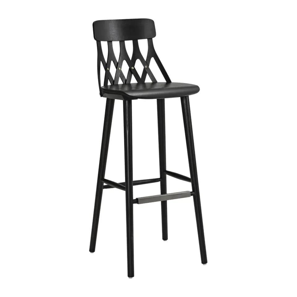 Hans K Bar Stools*Y5 bar stool 78 cm, Stained ash Black
