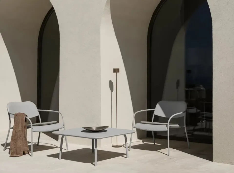 Blomus Balcony Furniture|Table For Outdoor Use*YUA lounge table 80x80 cm, Silk Grey