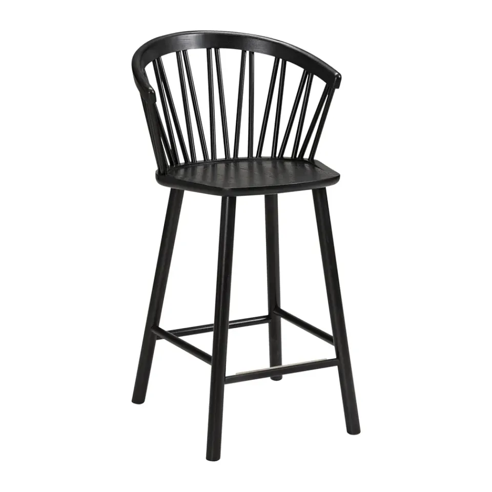 Hans K Bar Stools*ZigZag bar stool karm 63 cm, stained Black