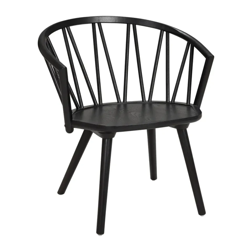 Hans K Armchairs & Footstools*ZigZag lounge chair, Stained black ash Brown